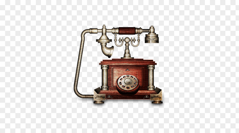 Retro Phone Nightstand Telephone Designer Icon Design PNG