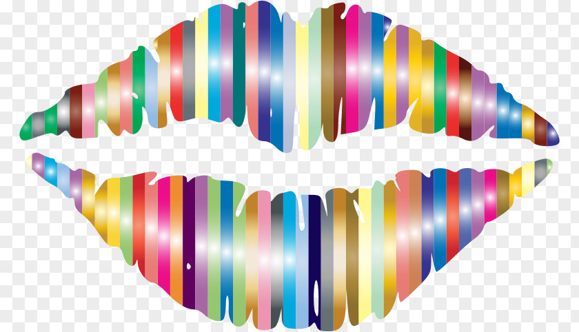 Rainbow Lips Lipstick Clip Art PNG
