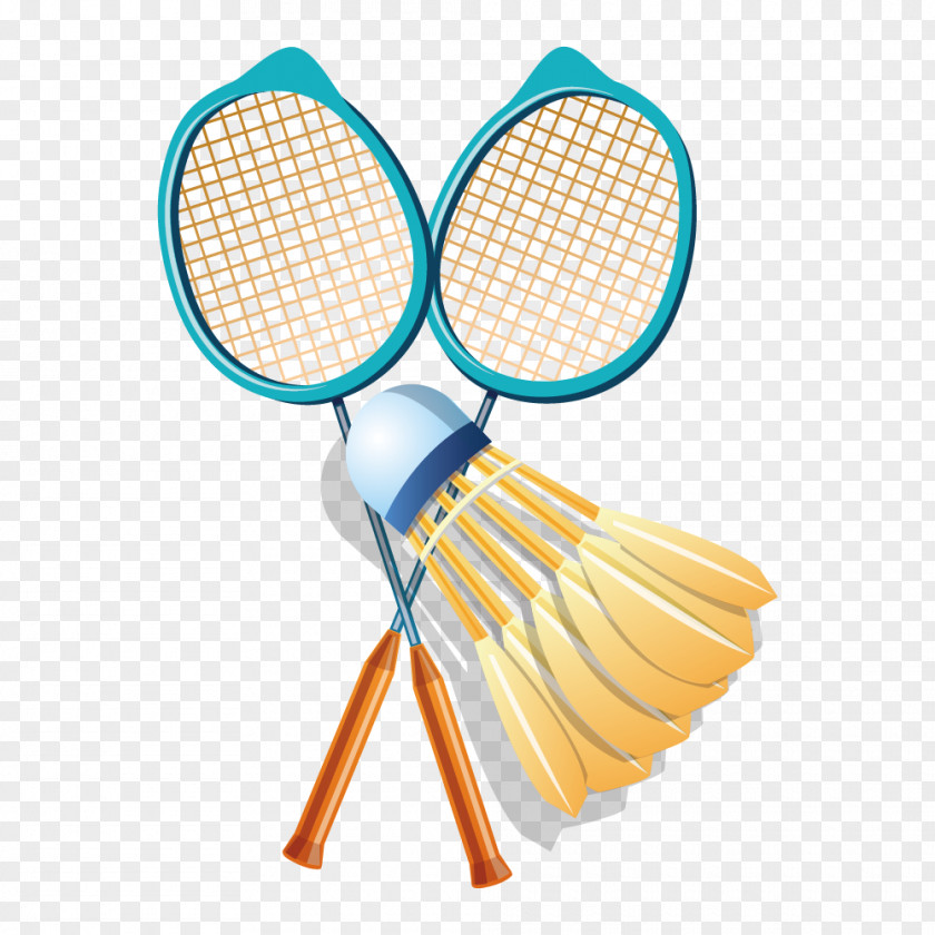 Blue Badminton Racket Material Badmintonracket Shuttlecock Sport PNG