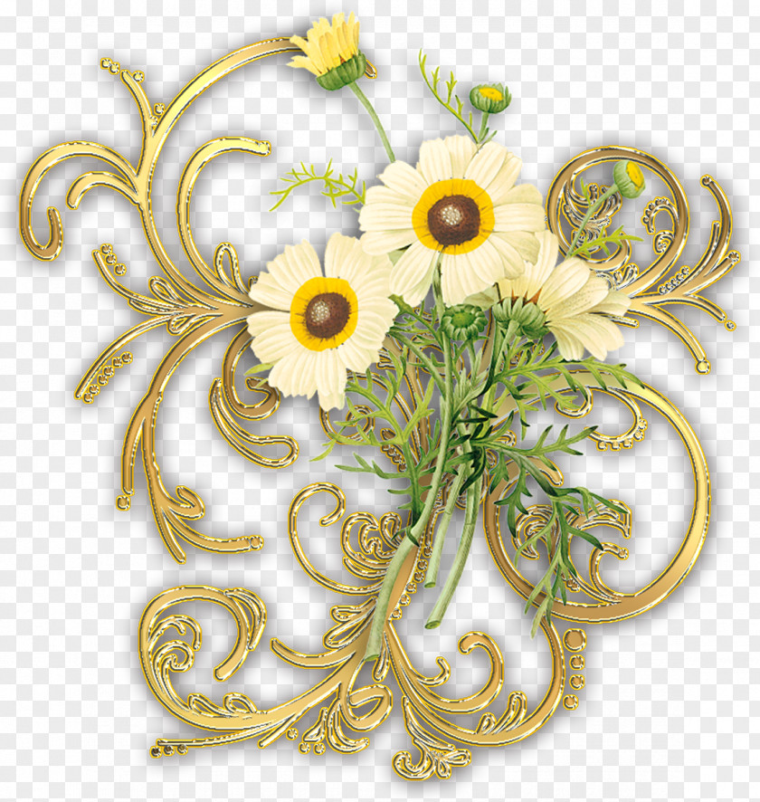 Golden Flowers Flower Clip Art PNG