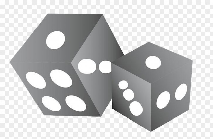 Gray Simple Dice Graphics Grayscale PNG