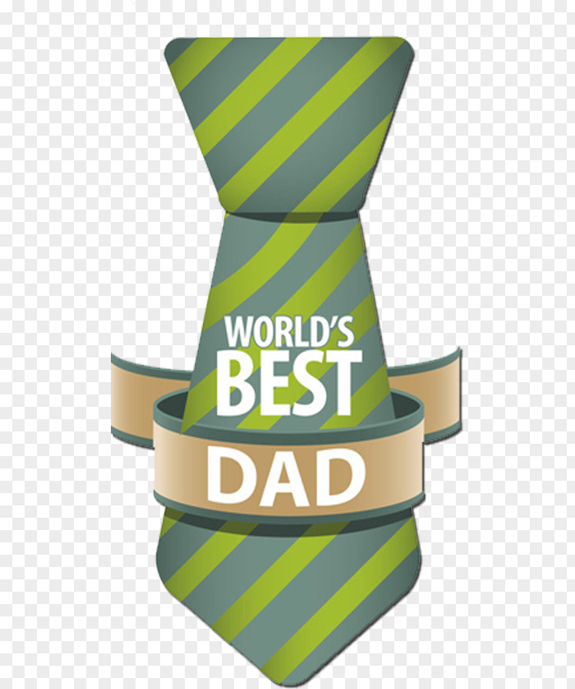 Cartoon Tie Decoration Fathers Day Greeting Card Illustration PNG