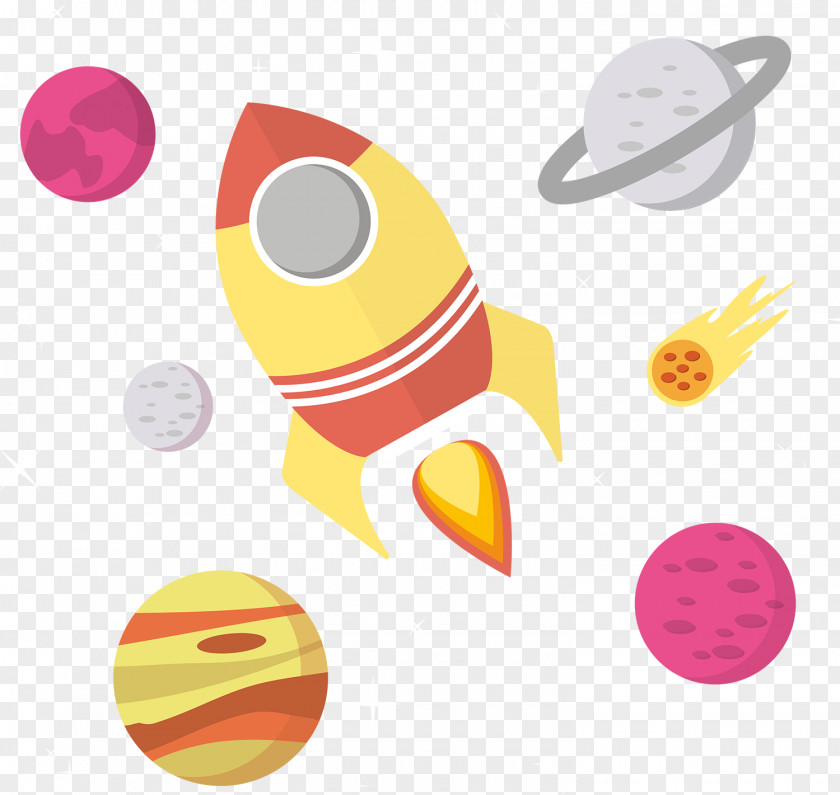 Cute Color Space Vector Outer Clip Art PNG