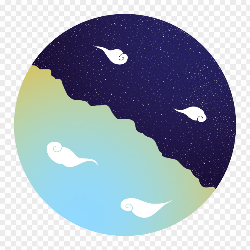 Day Night Dolphin Planet M Sky Plc Font PNG