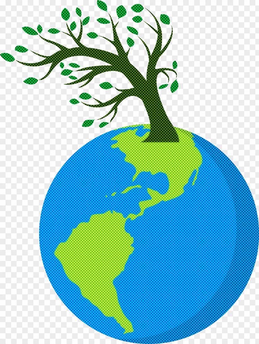 Earth Tree Go Green PNG