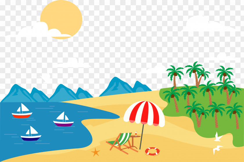 Holiday Vector Graphics Beach Clip Art Image PNG