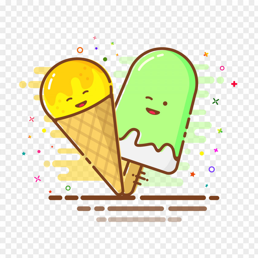 Ice Cream Store Illustration Adobe Illustrator Icon Design PNG