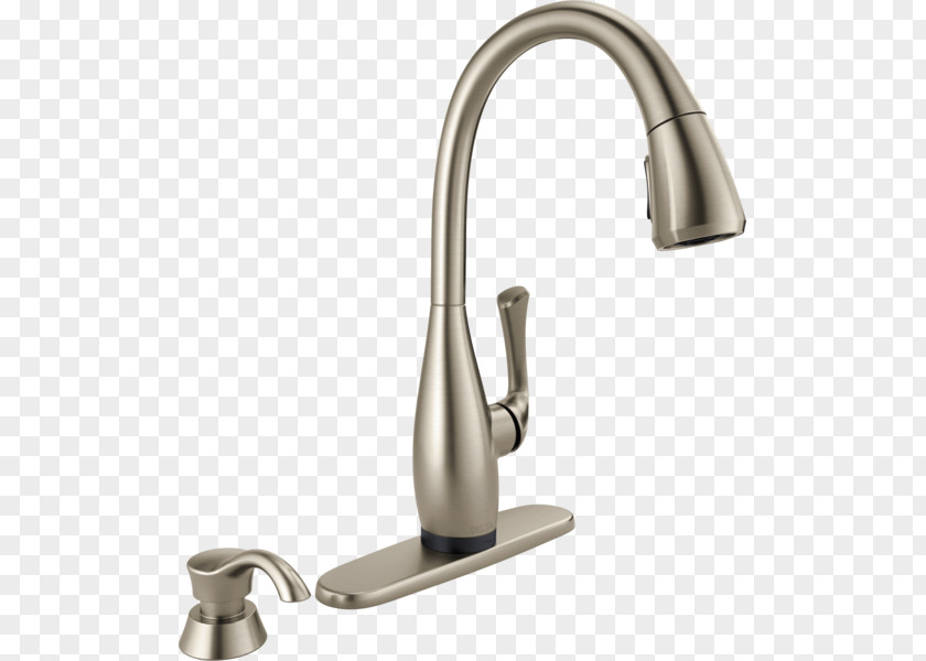 Kitchen Tap Stainless Steel Soap Dispenser Handle PNG