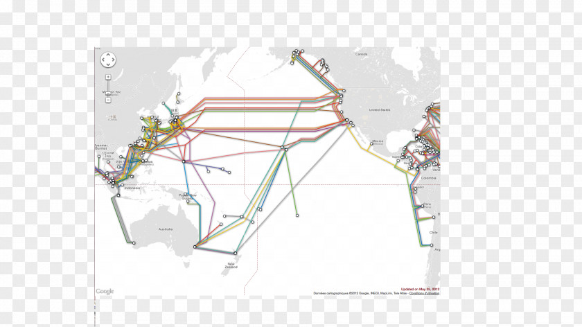 Map Submarine Communications Cable Electrical Optical Fiber Internet PNG