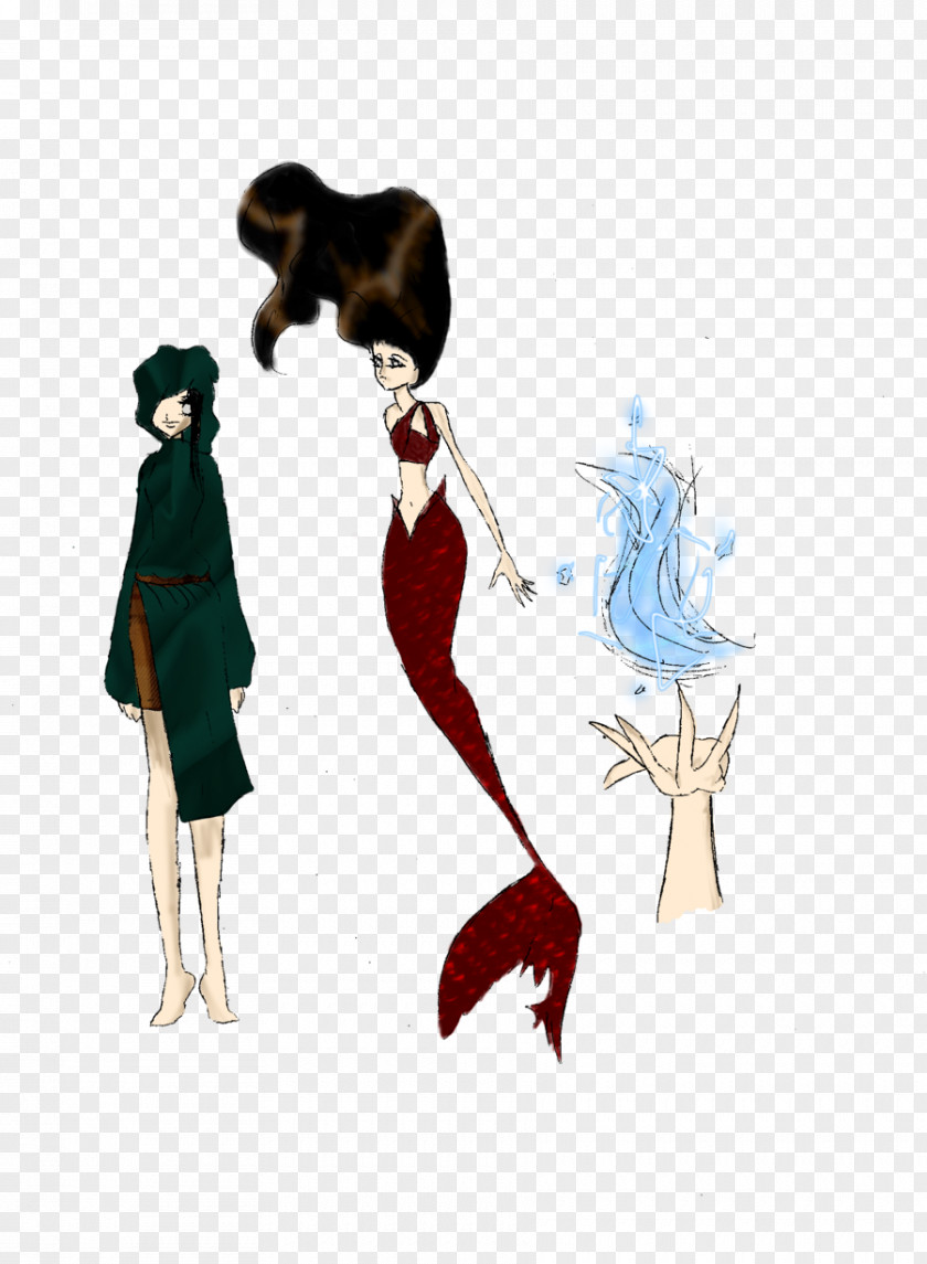 Mermaid Human Behavior Tail Costume Design PNG