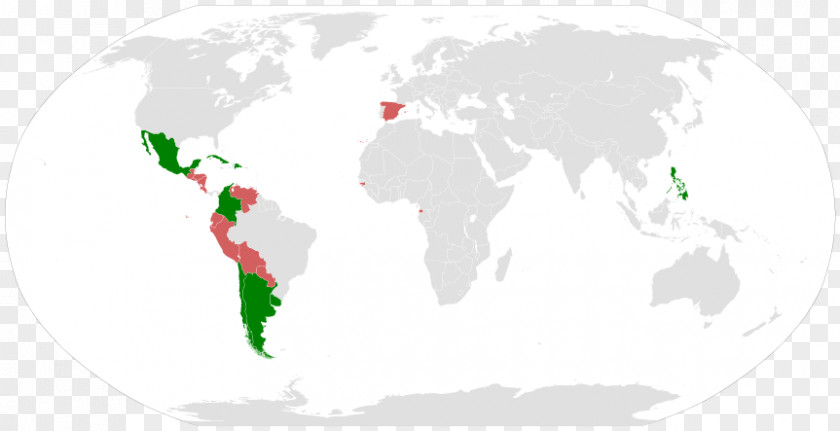 Spain Currency Colony World Map Atlas PNG