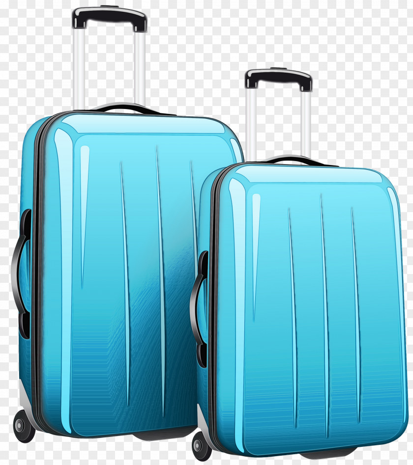 Travel Azure Suitcase Hand Luggage Bag Baggage Blue PNG