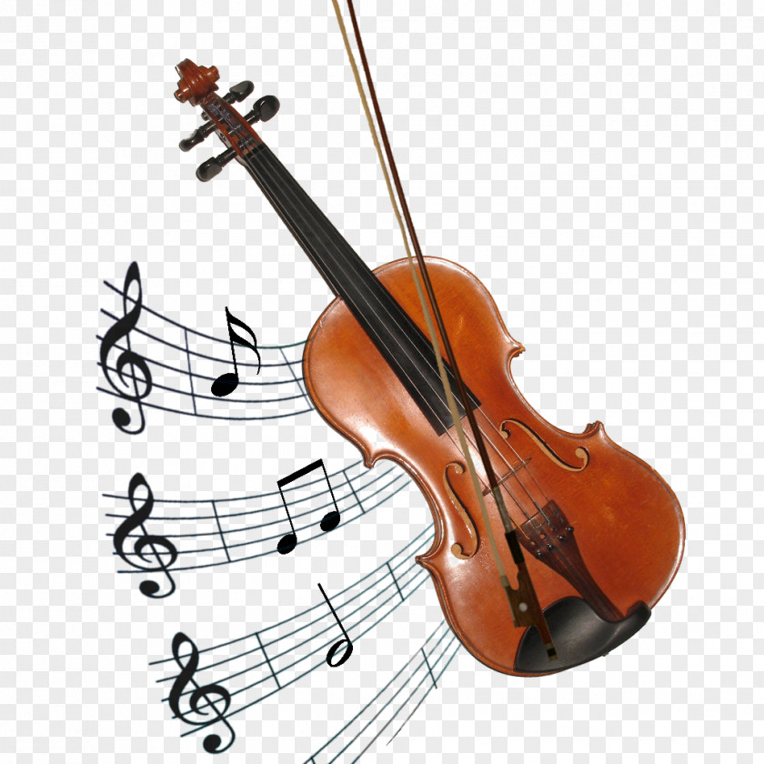Violin Notes Drawings Musical Instruments Bow Double Bass Silhouette PNG