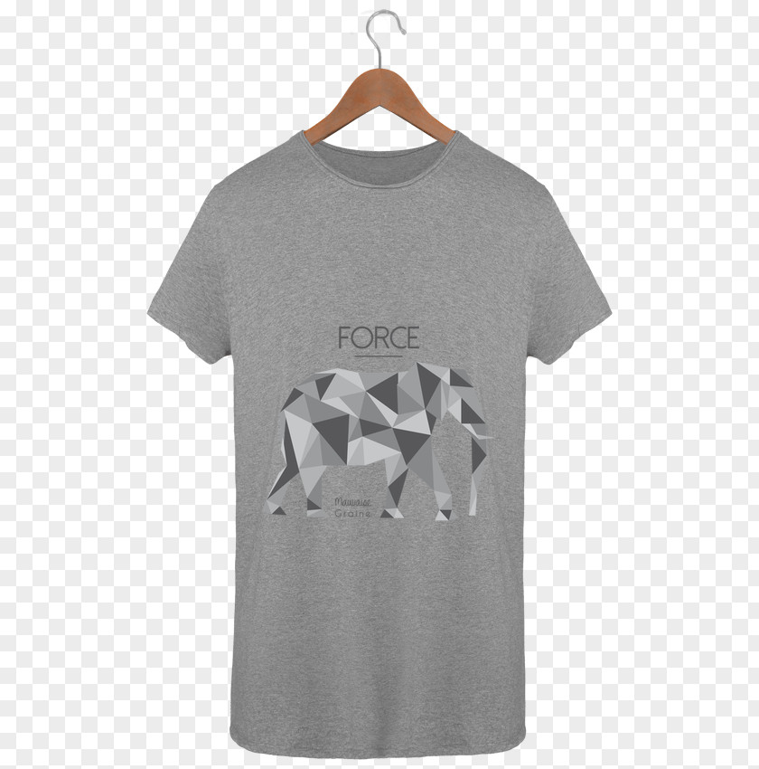 Gray Origami T-shirt Sleeve Clothing Collar Fashion PNG