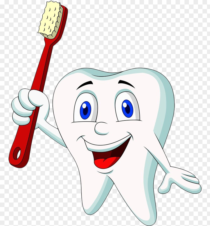 Hand-painted Toothbrush Cartoon Tooth Brushing Illustration PNG