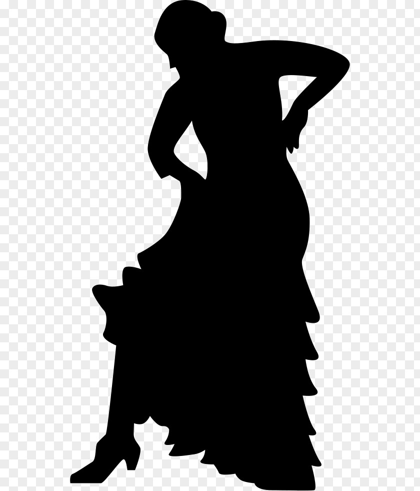 Silhouette Dance Flamenco Woman PNG