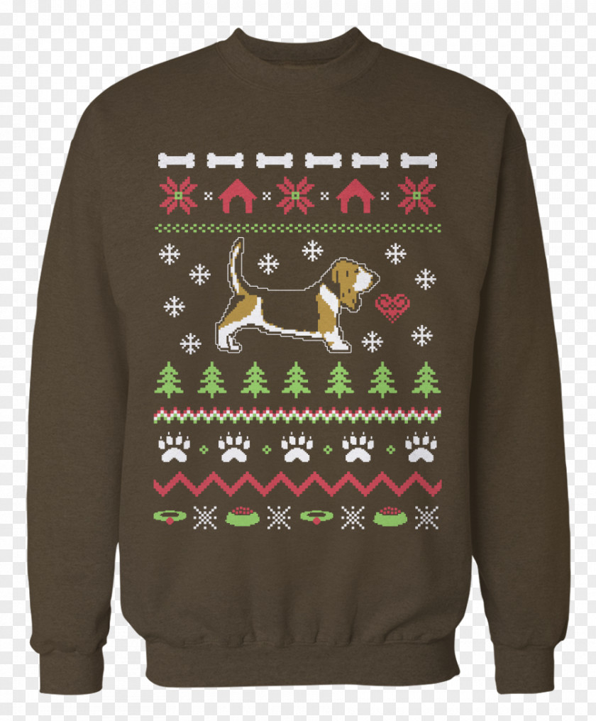 Basset Hound German Shepherd Christmas Jumper T-shirt Sweater PNG