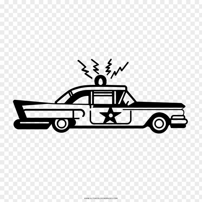 Car Police Coloring Book Drawing PNG