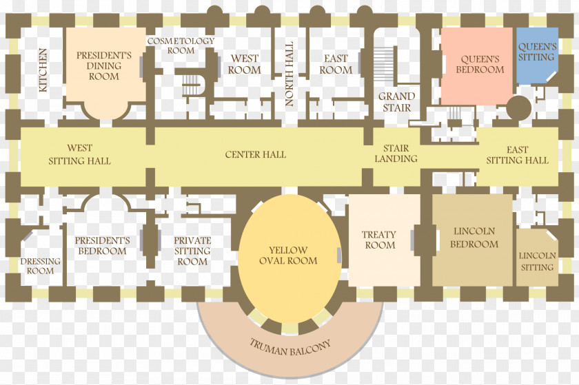 House West Wing East White Basement Floor Plan PNG