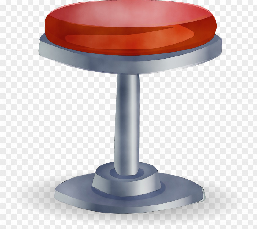 Metal Bar Stool Orange PNG