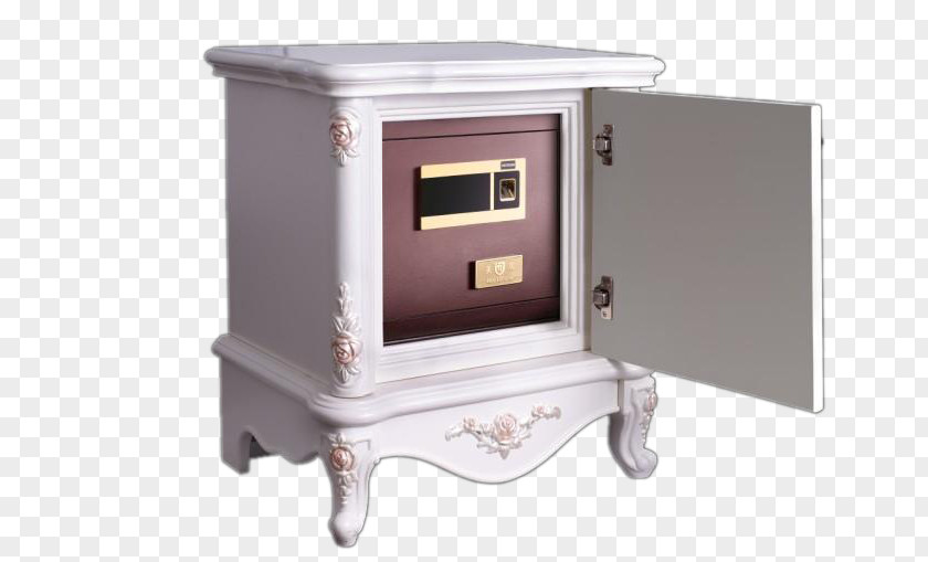 White Cabinets Fingerprint Safe Nightstand Cabinetry PNG