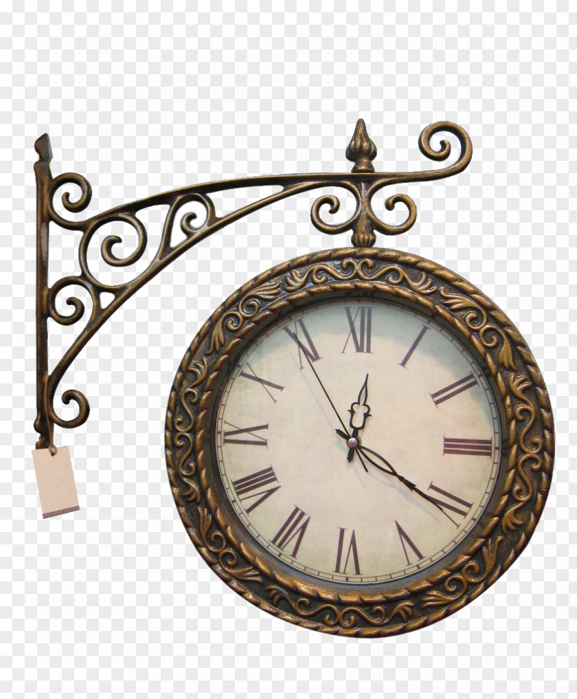Bell Table Train Station Clock Antique PNG