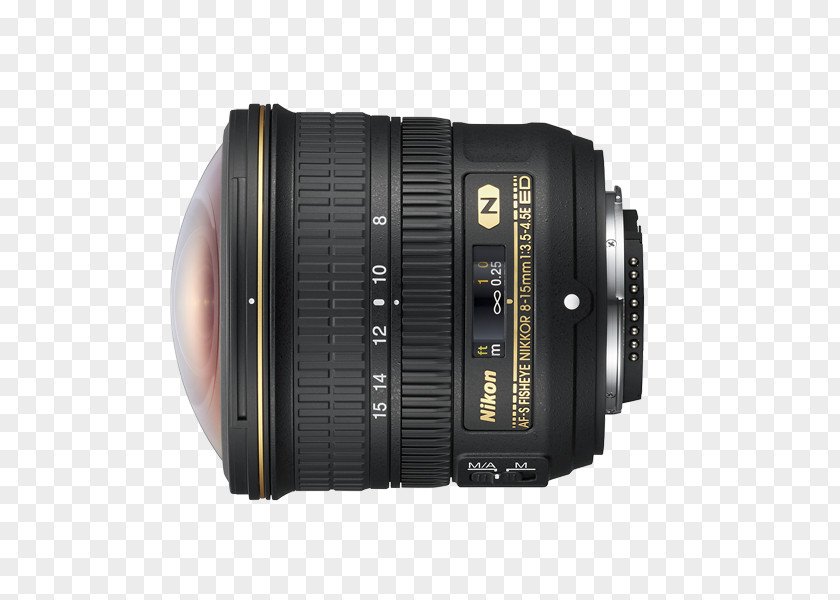 Camera Lens Nikon 8-15mm F/3.5-4.5E ED AF-S Fisheye NIKKOR DX Nikkor 35mm F/1.8G 10.5mm F/2.8 AF Fisheye-Nikkor 16mm F/2.8D PNG
