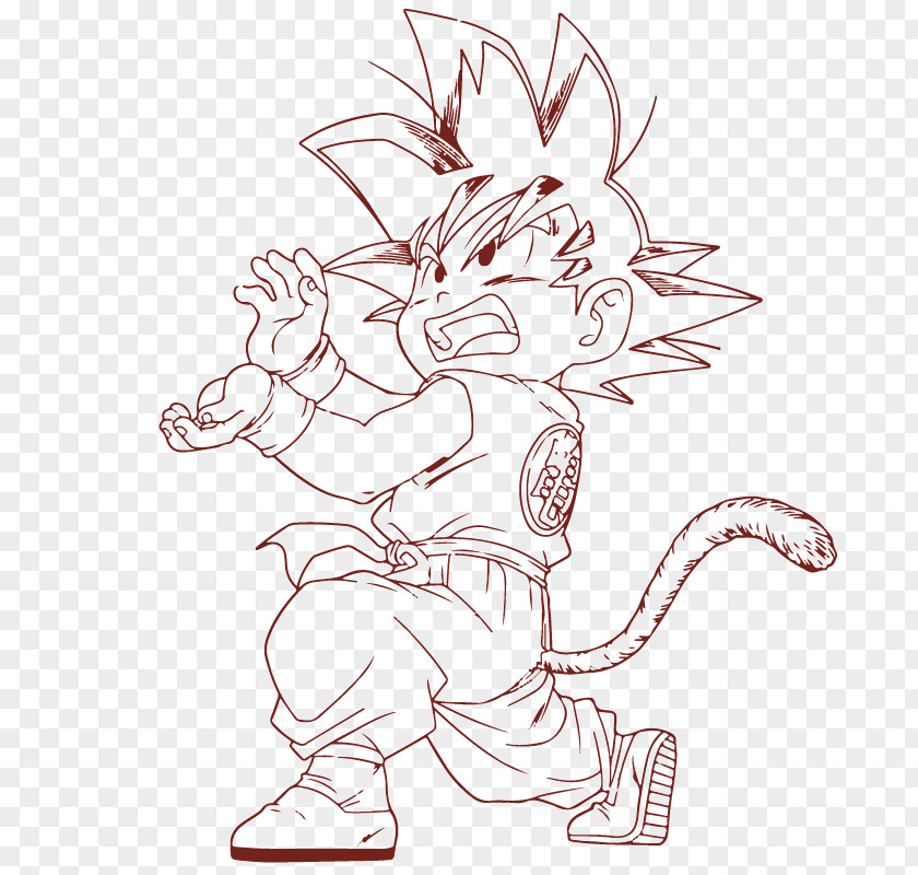 Goku Line Art Frieza Drawing Kamehameha PNG