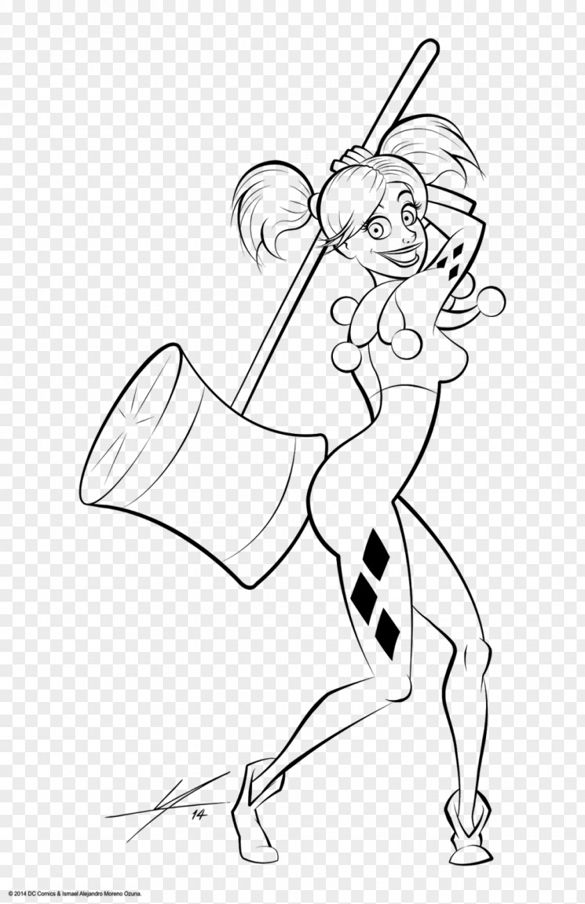 Harley Quinn Drawing Line Art Female PNG
