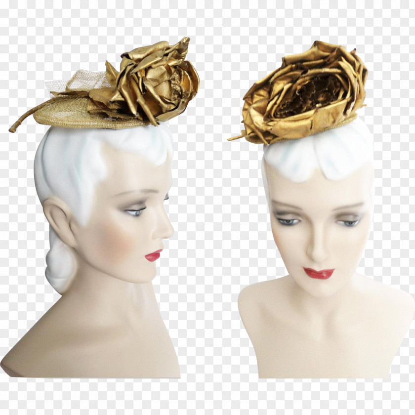 Hat Headpiece 1950s Fascinator Wig PNG