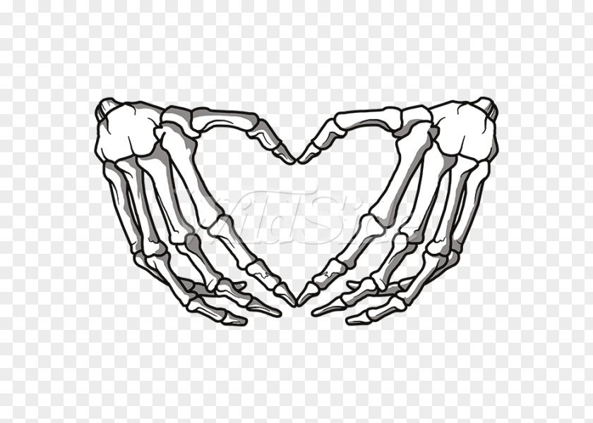 Heart Finger Human Skeleton Hand PNG