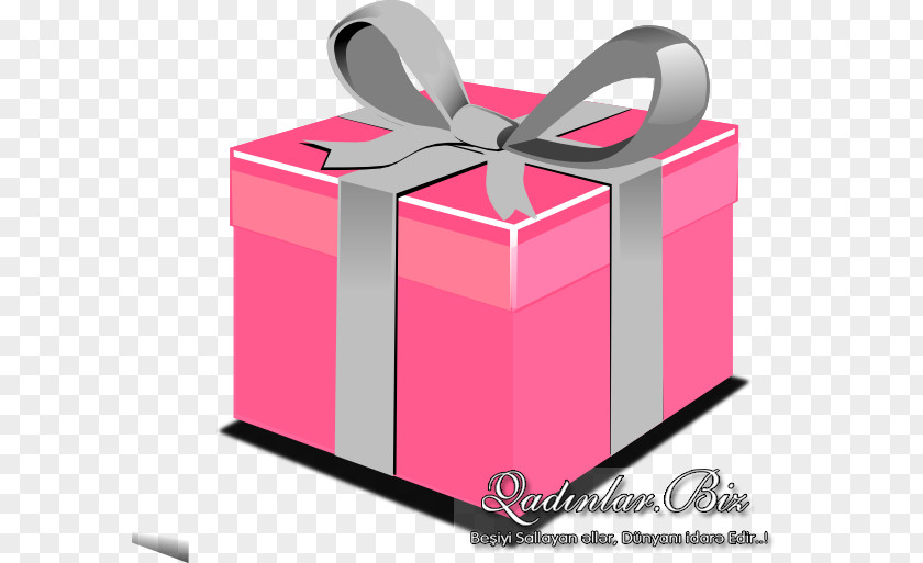 Pink Box Christmas Gift Clip Art PNG