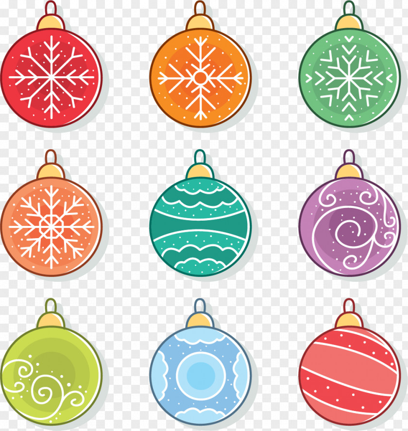 Snowflake Patterns Holiday Decorations Christmas Ornament Poster Clip Art PNG