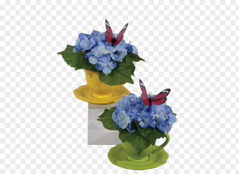 Silk Hydrangeas Floral Design Flowerpot Artificial Flower Cut Flowers PNG