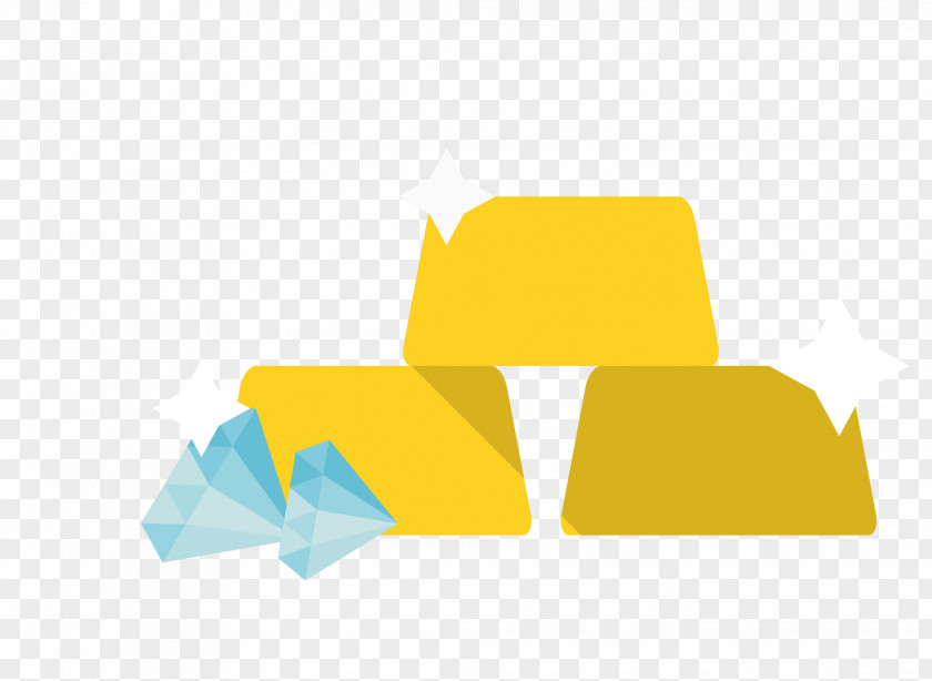 Vector Gold Brick Diamond Material Euclidean PNG