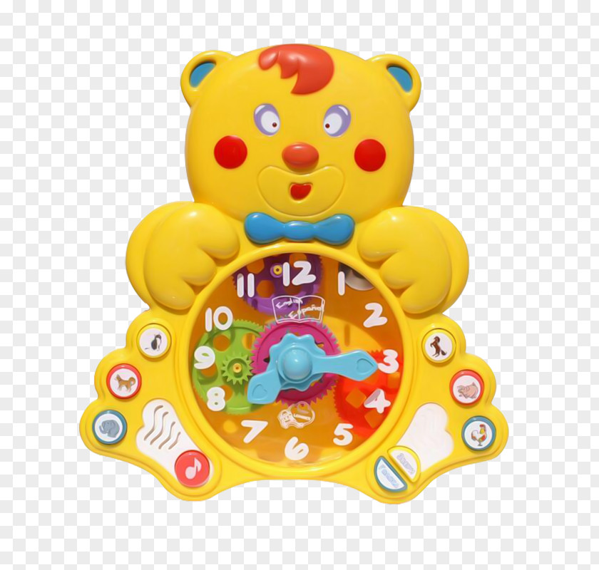 Bear Alarm Clock Toy Table PNG