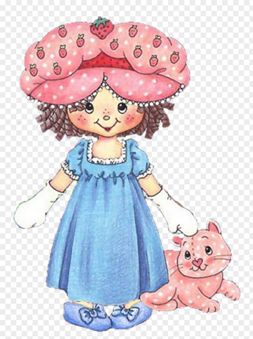 Strawberry Shortcake Toddler Doll Cartoon PNG