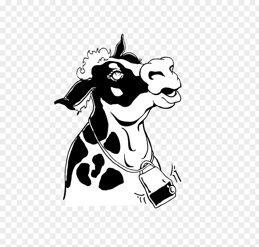 Black And White Cow Cartoon Image Of The Vector Material Cattle Adobe Illustrator Illustration PNG