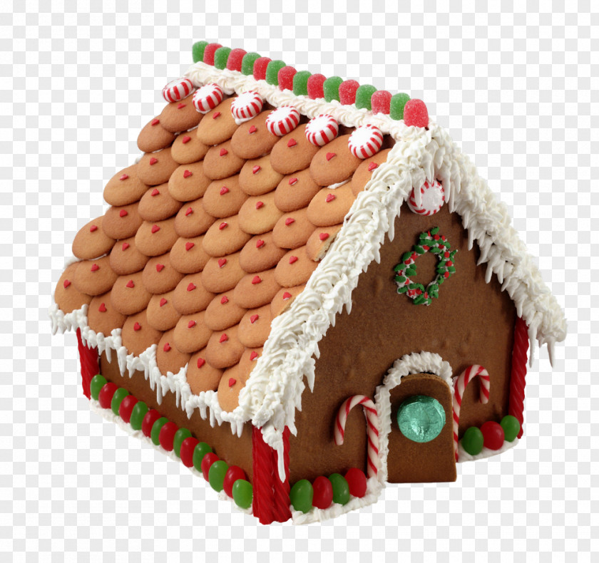 Christmas Gingerbread House Biscuits PNG