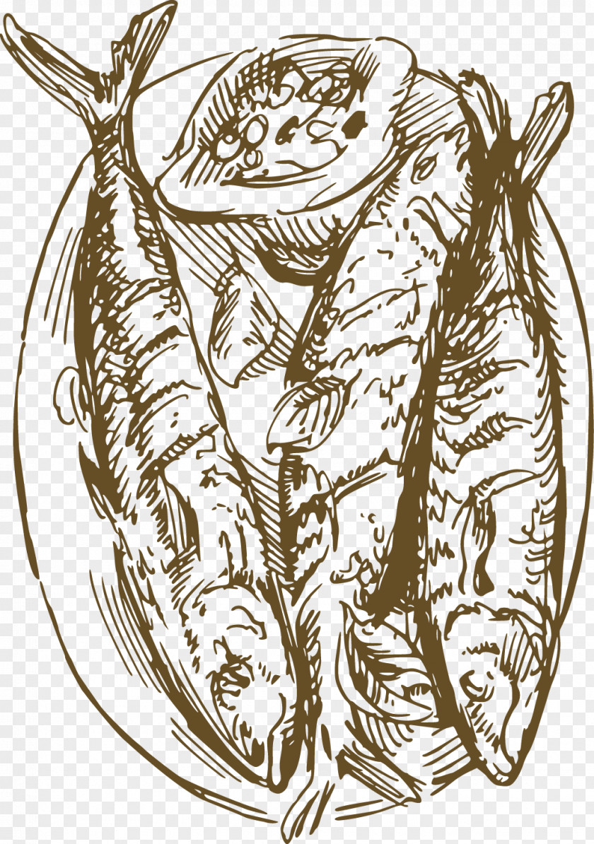 Fish Food Drawing Illustration PNG