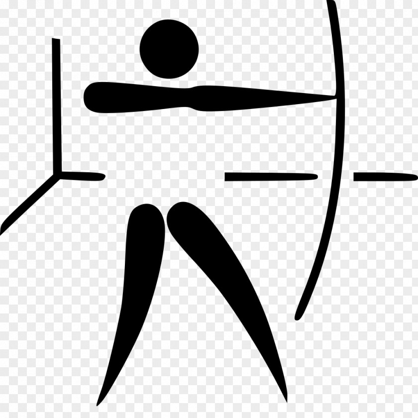 Olympic Material Summer Games Archery Pictogram Bow And Arrow Clip Art PNG