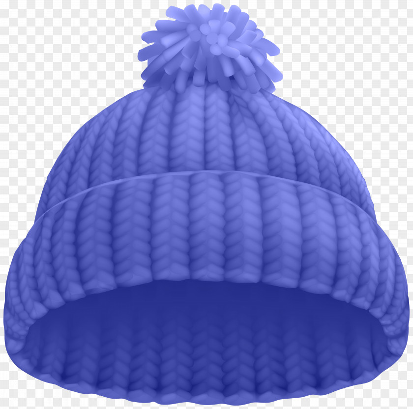 Blue Winter Hat Clip Art Image Beanie Knit Cap PNG