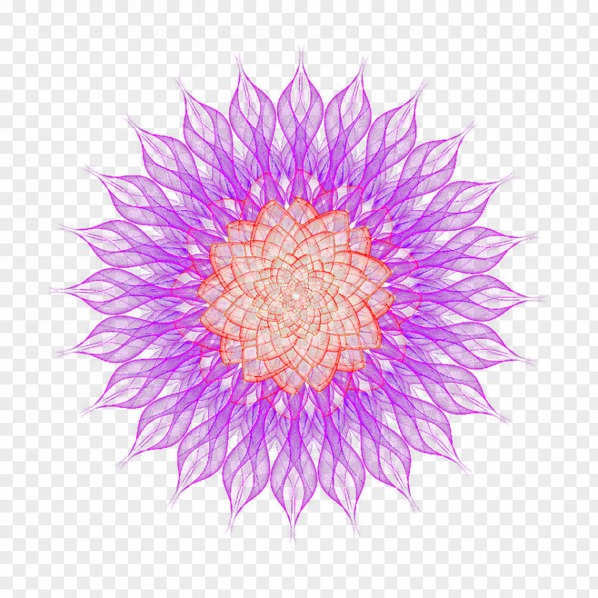 Hand Painted Purple Light Effect Flower Effects Clip Art PNG