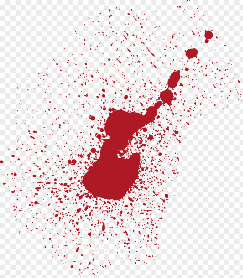 Watercolour Blood Residue Red PNG