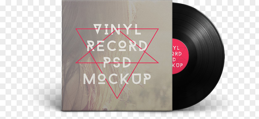 CD Mockup Phonograph Record Graphic Design PNG