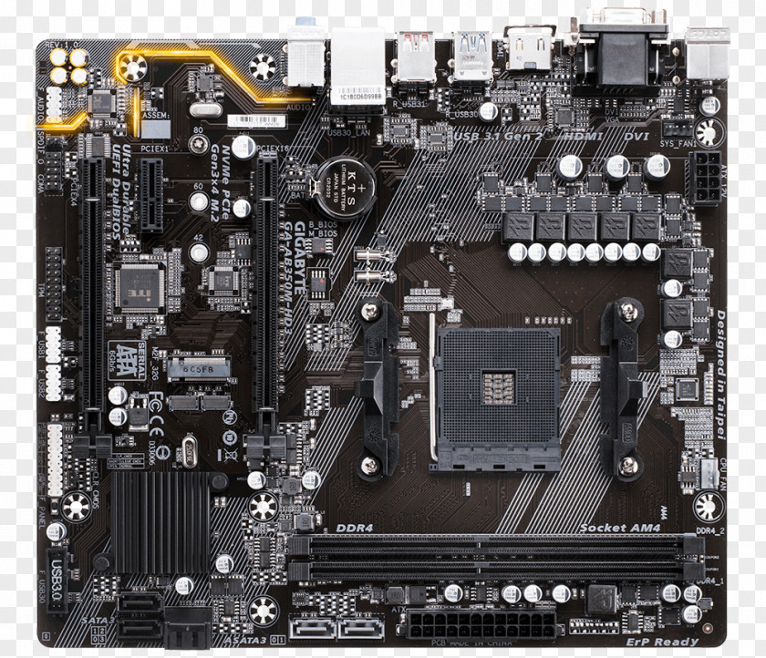 CPU Socket Intel LGA 1151 Motherboard MicroATX GIGABYTE GA-B250M-DS3H PNG