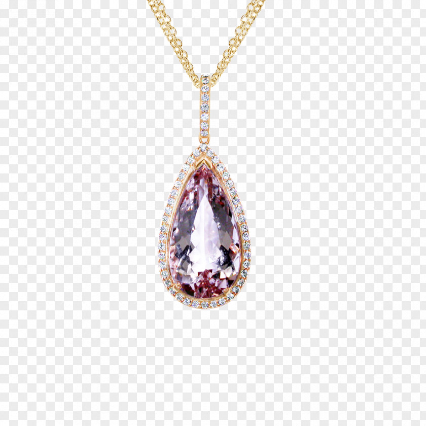 Rose Gold Diamond Shape Earrings Amethyst Necklace Jewellery Locket PNG