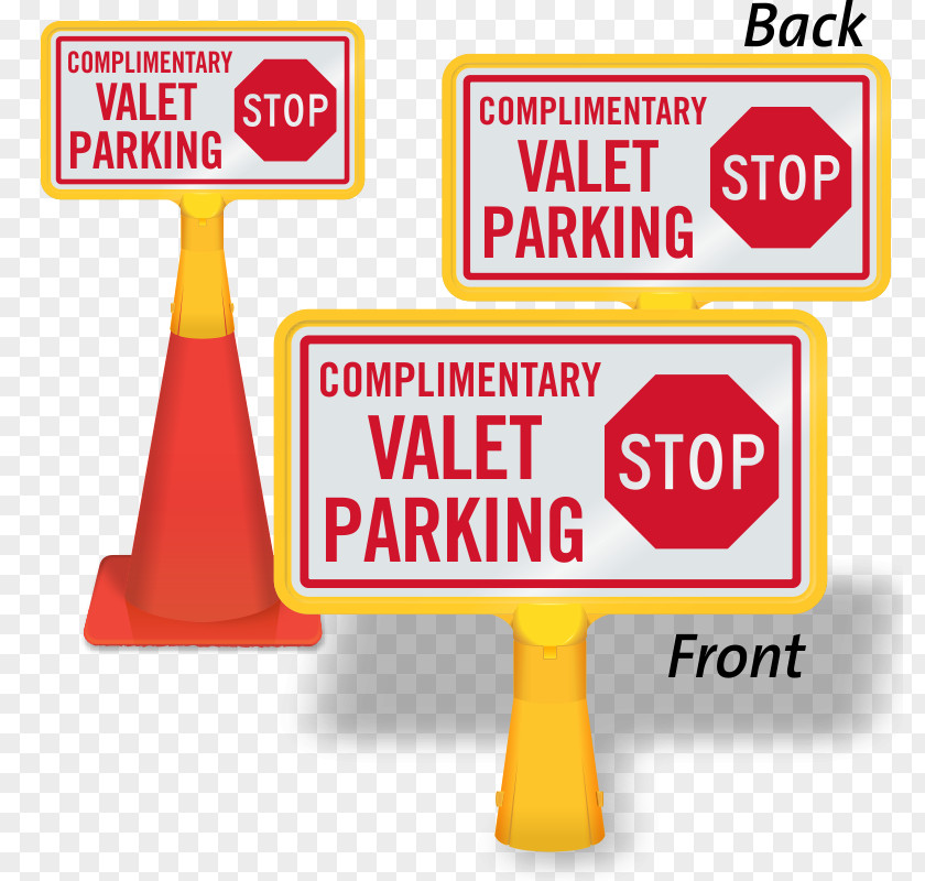 Traffic Sign Valet Parking Stop Tailgating PNG