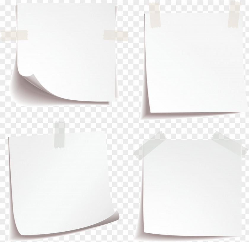 Blank Paper Notes Vector Material Rectangle White PNG