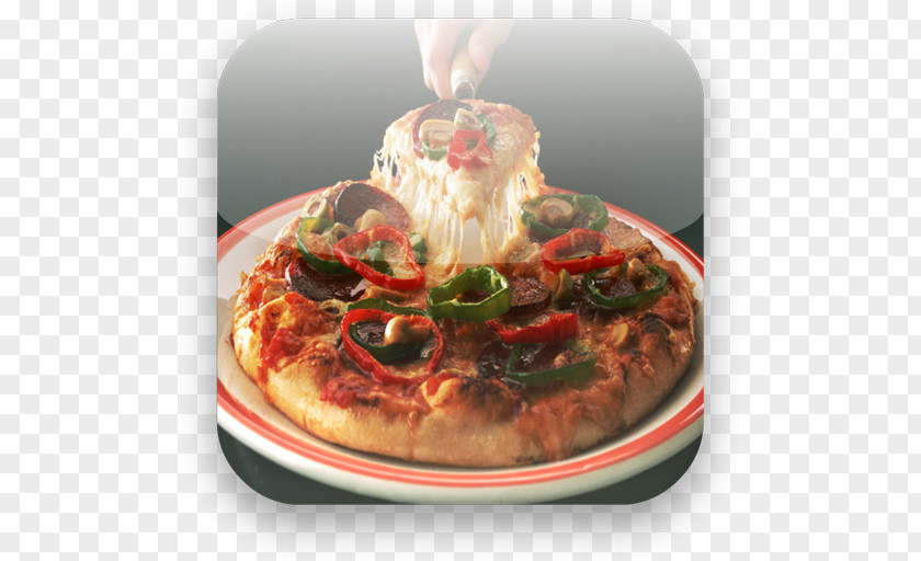 Pizza Sicilian Cheese Food Cuisine PNG
